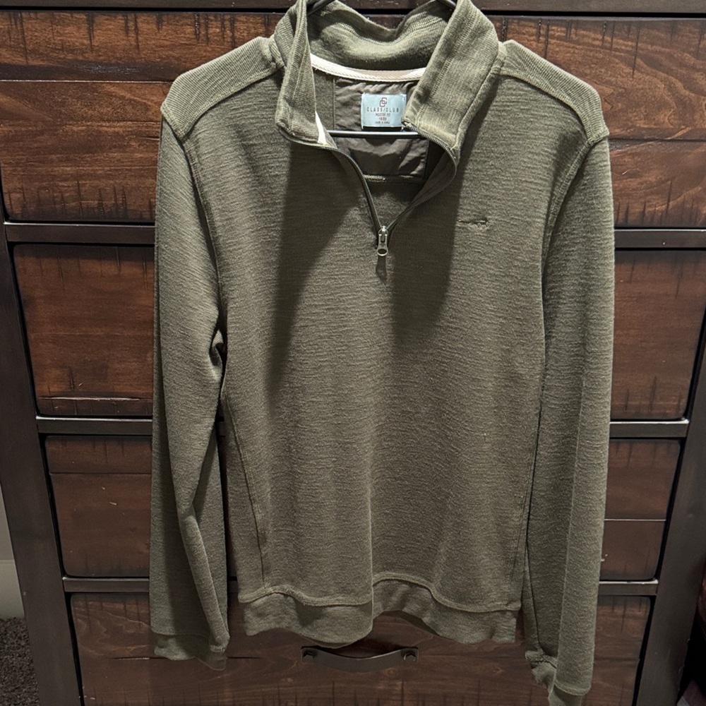 Izod Boys Green Zip-Up Sweater 18/20